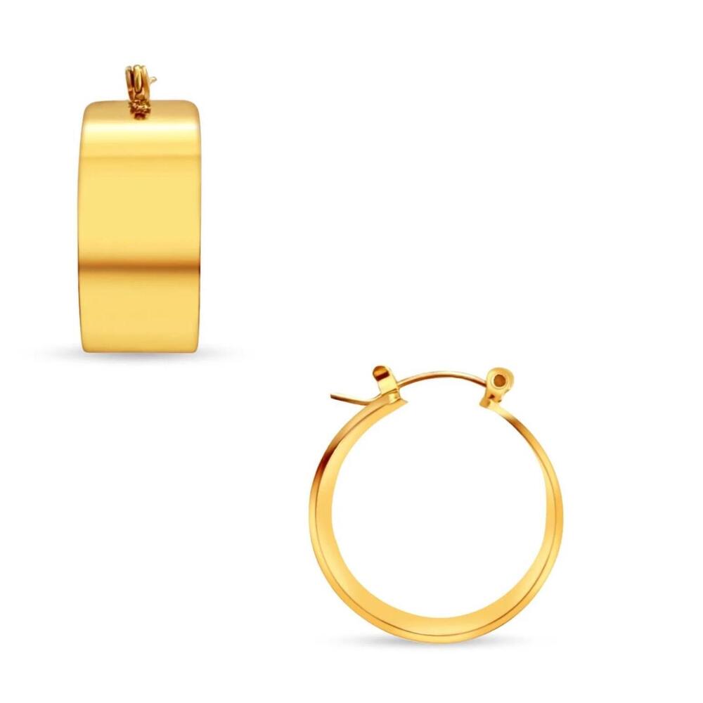 NEW ELLIE VAIL women's lia wide hoop earring in gold